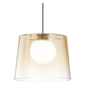 Ideal Lux - Candeeiro suspenso LED FADE 1xG9/3W/230V diâmetro 27,3 cm dourado/fumado